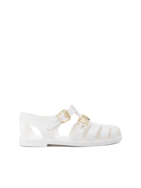 Moschino logo lettering sandals