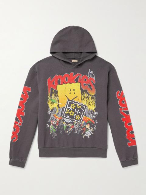 Kapital Buster Peckish Rainbowy Printed Cotton-Jersey Hoodie Dark gray