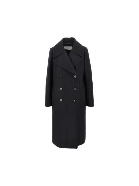 Dries Van Noten Dries Van Noten Double-breasted Long Coat Black