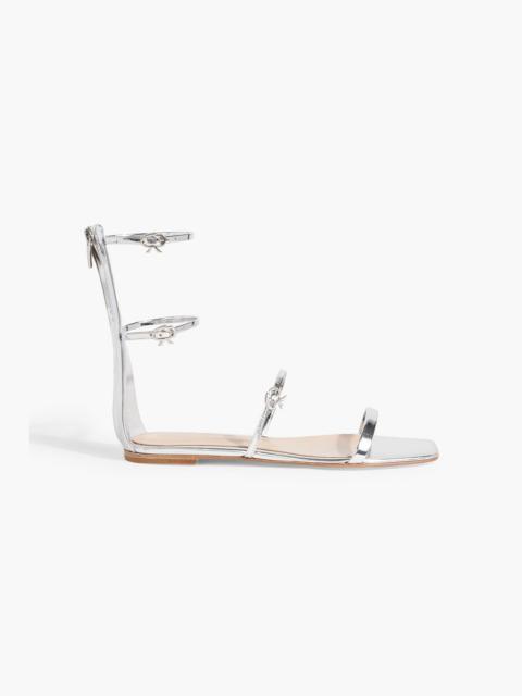 Gianvito Rossi Ribbon Downtown mirrored-leather sandals