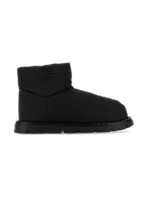Black Re-nylon Ankle Boots