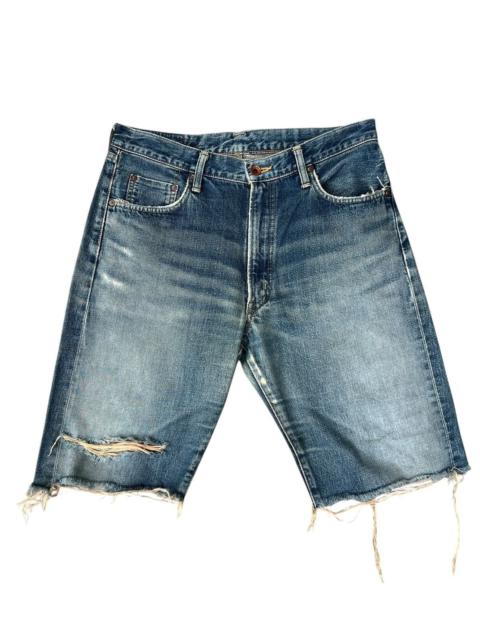 Vintage - Edwin 505 Selvedge Mudwash Distressed Short Denim Jeans