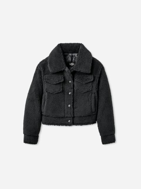 UGG ® Women's Frankie Short Trucker Jacket Fleece in Ink