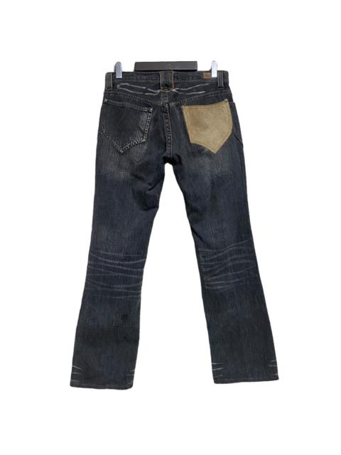 Isamu Katayama Backlash - Nicole Club Denim Flare Jeans Leather Pocket