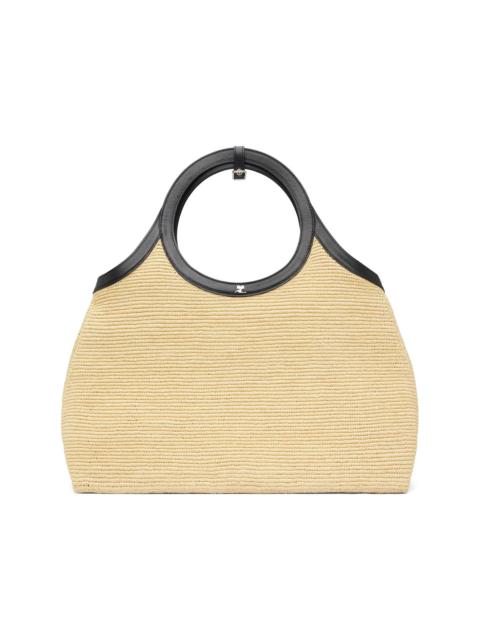 courrèges Beige Raphia Holy Day Tote