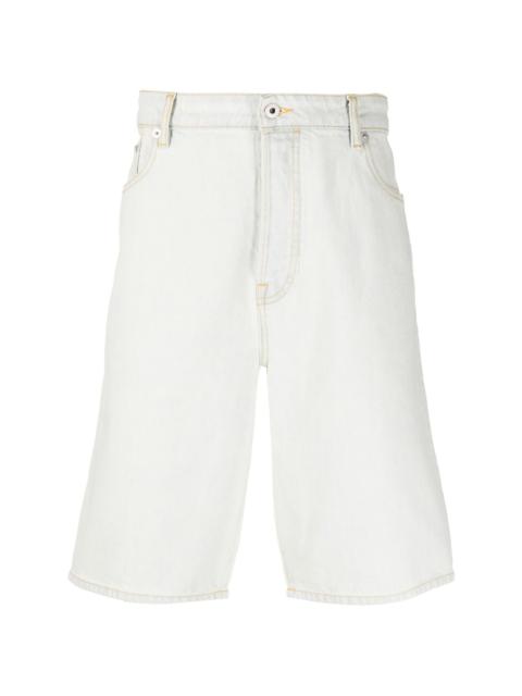 KENZO logo-embroidered denim shorts