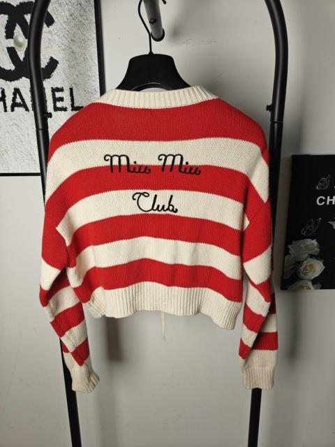 Miu Miu Miu Miu Embroidered Logo Knit Sweater