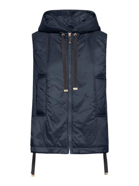 Other Designers Max Mara The Cube Women Padded Vest With Hood In Waterproof Canvas
