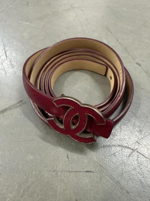 CHANEL Chanel Red Cowhide Double C Jewelry Series Blet