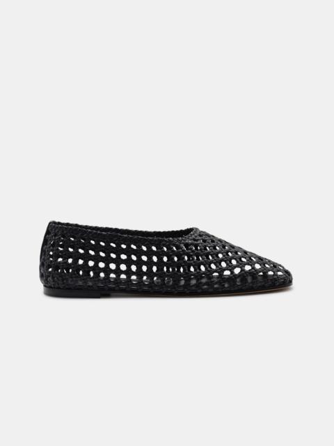 Emme Parsons HIGH THROAT BALLERINA IN BLACK WOVEN