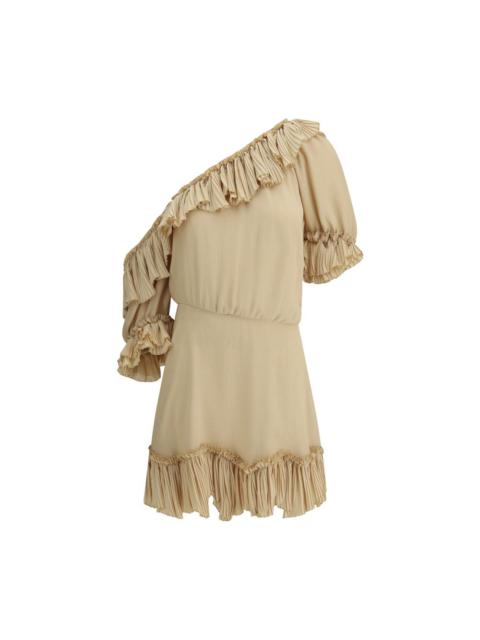 SAINT LAURENT One-shoulder silk Dress