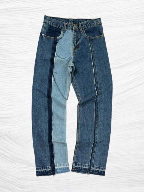 Hysteric Glamour Reconstructed Two Tone Denim Release Hem