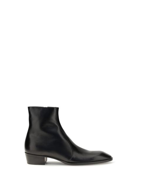 SAINT LAURENT Saint Laurent Aurelien Splendor Ankle Boots Black
