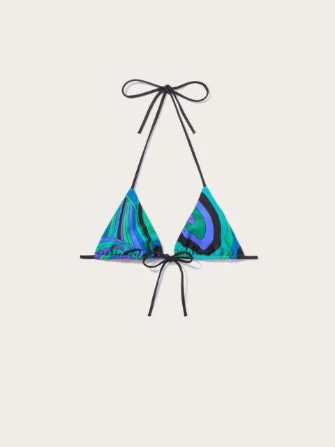 PUCCI IRIDE PRINT TRIANGLE BIKINI TOP