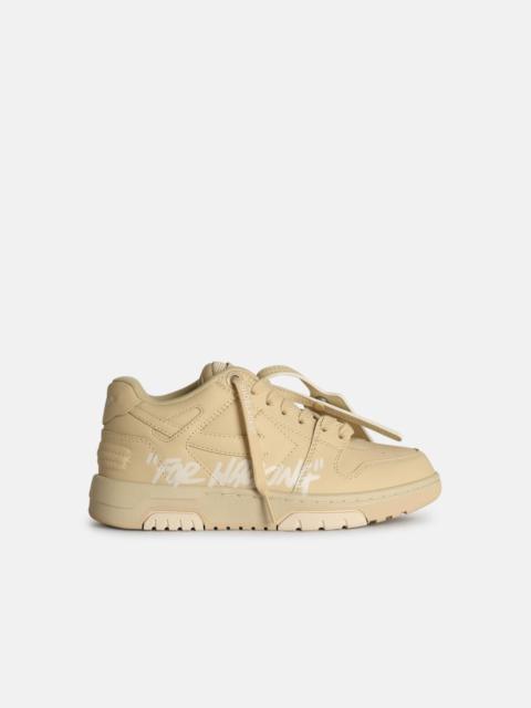 'O.O.O' BEIGE LEATHER SNEAKERS