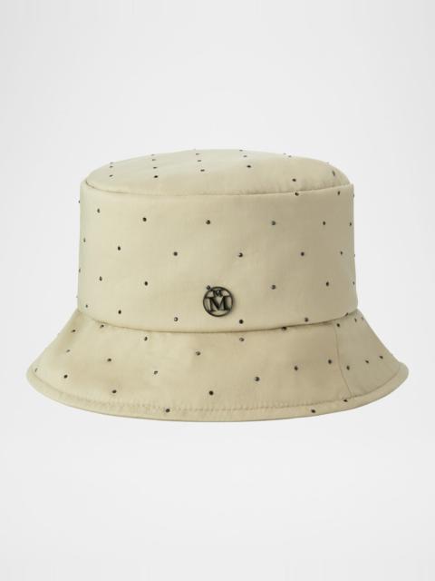 MAISON MICHEL Axel Strass Cotton Bucket Hat