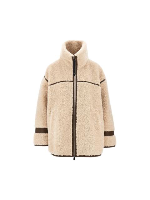 PINKO Pinko Faux Shearling Oversized Jacket White