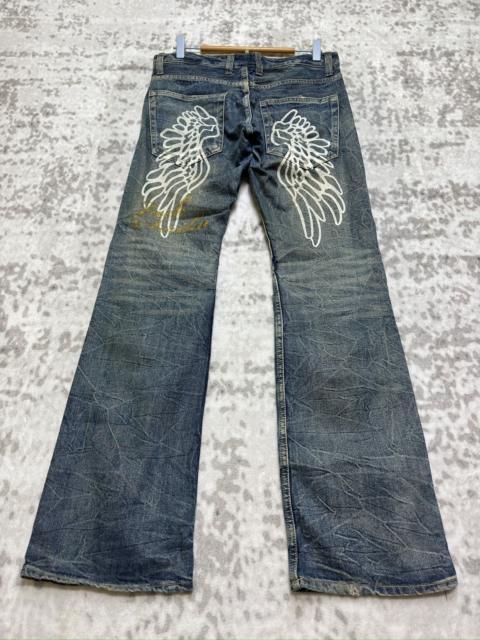 Hysteric Glamour Vintage Jack Serika Y2K Wing Graphic Boot Cut Jeans