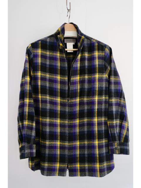 Yohji Yamamoto AW02 Wool Flannel Dual-Zip Plaid Shirt/Jacket