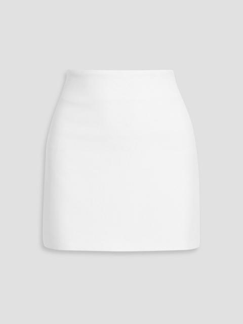 VERONICA BEARD Ohemia satin-trimmed crepe mini skirt