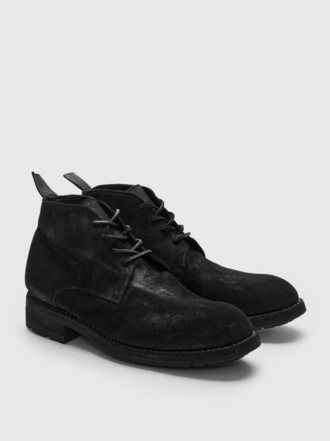 Guidi Ruggero Barrel Desert Boot in Midnight Reverse Vachetta