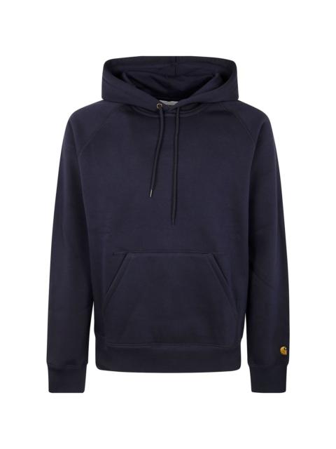 logo-embroidered hoodie