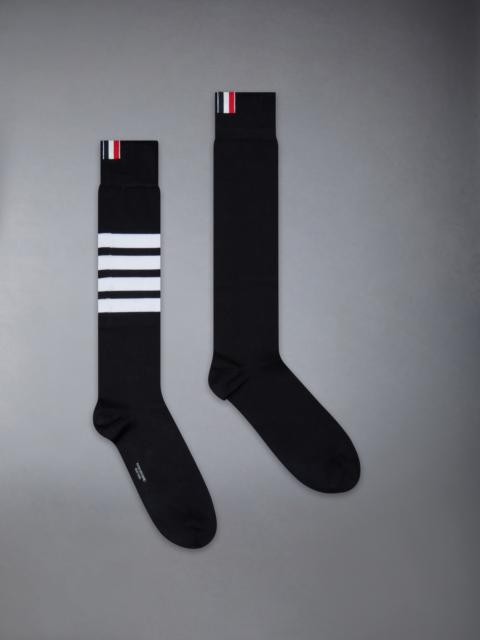 Thom Browne LIGHTWEIGHT COTTON 4-BAR OVER THE CALF SOCK