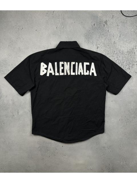 BALENCIAGA Balenciaga Tape Type Logo Shirt Black Lux Runway Oversized