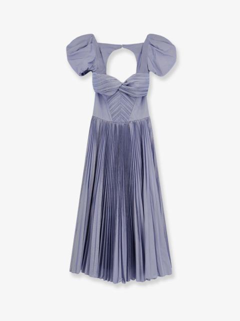 ELISABETTA FRANCHI Elisabetta Franchi Daily Pleated Dress Blue
