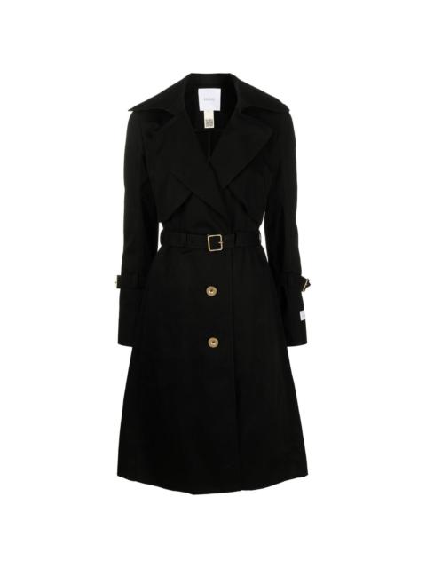 belted single-breasted trench coat