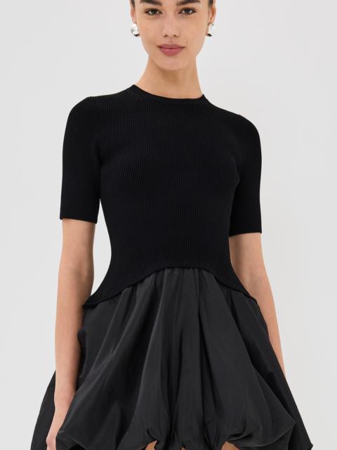 SIMKHAI Kenny Short Sleeve Bubble Mini Dress