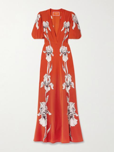 La DoubleJ Marlene Floral-print Silk-crepe Maxi Dress