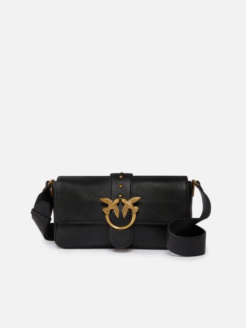 PINKO SOFT LEATHER LOVE BAG LARGE SHOULDER BAG
