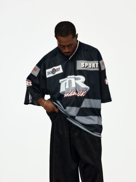 Martine Rose OVERSIZED HOCKEY TOP (BLACK AND GREY)