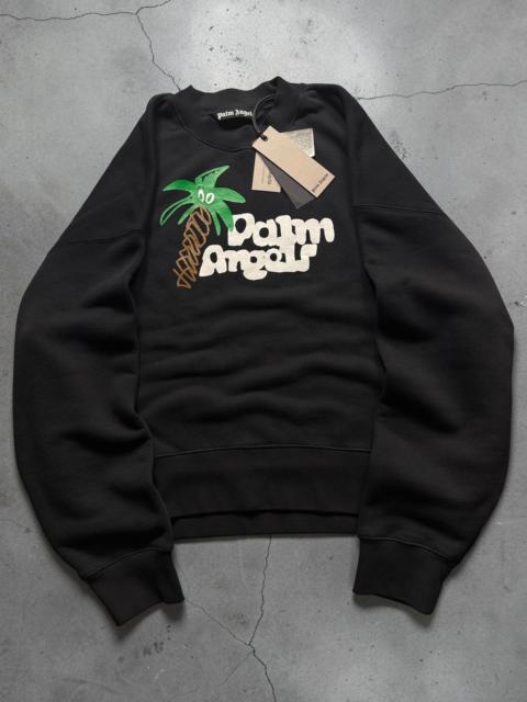 Palm Angels NEW Palm Angels Sketchy Oversize Sweatshirt Crewneck Hoodie