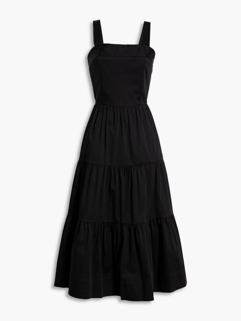 Alice + Olivia Saige tiered cotton-blend midi dress