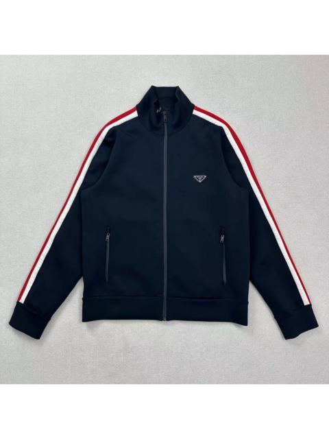 Prada Prada triangular steel logo webbing jacket