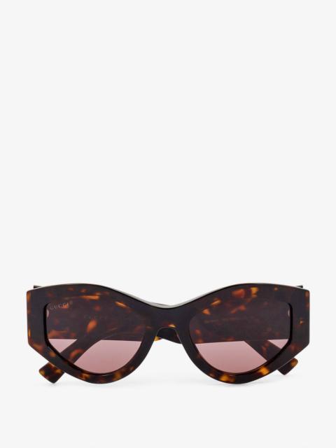 Gucci Women Oval Acetate Sunglasses
