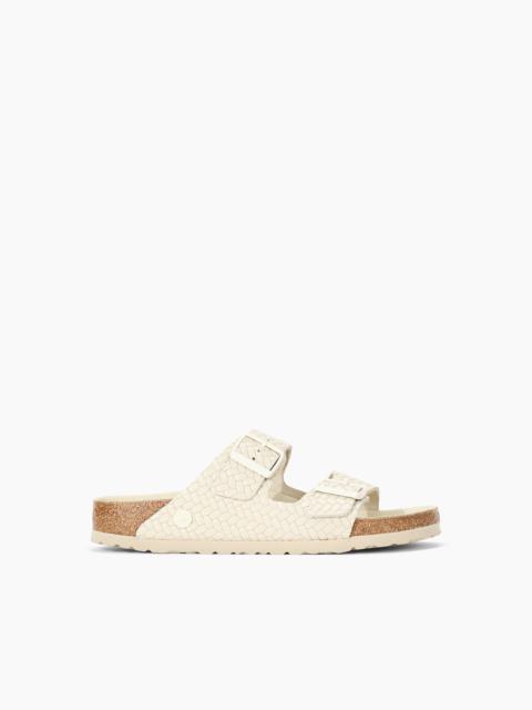 STAUD STAUD BIRKENSTOCK ARIZONA WOVEN EMBOSSED SANDAL ECRU