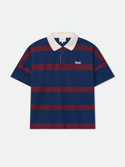 Rhude STRIPED PIQUE POLO