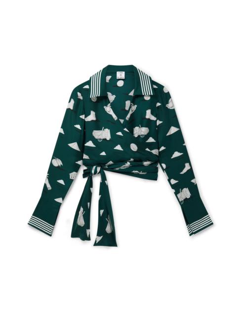 CASABLANCA Metaphysical Silk Wrap Shirt | Casablanca Paris