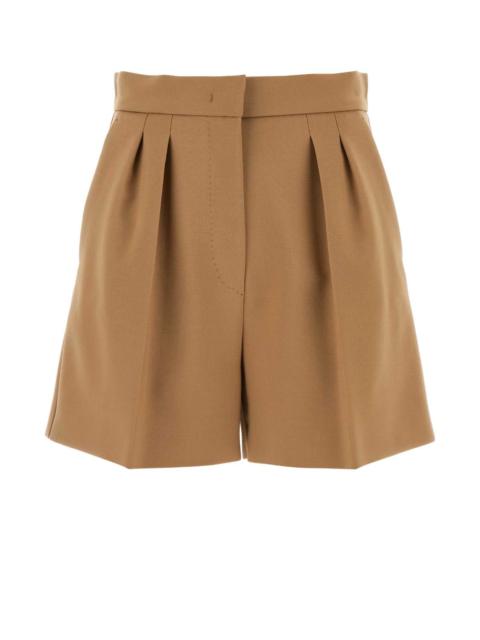 Max Mara Max Mara Women Camel Stretch Wool Zic Shorts