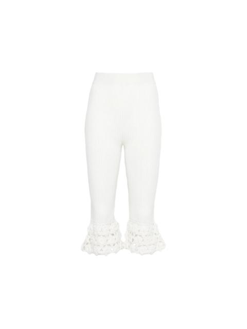 GANNI Ganni White Trousers - Cropped Trousers Women