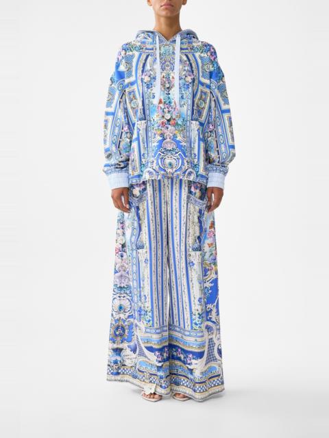 CAMILLA CONTRAST BAND OVERSIZED HOODIE WITH POCKETS