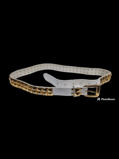 Japanese Brand - World wide love punk golden spike leather belt