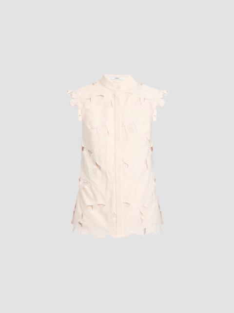 Erdem FLORAL CUTWORK SLEEVELESS SHIRT