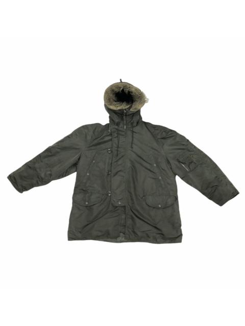 Other Designers Vintage Alpha Industries Jacket Type N2B Fur Hoodie