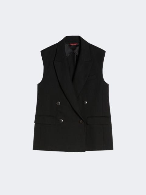 Max Mara Linen twill gilet - BLACK