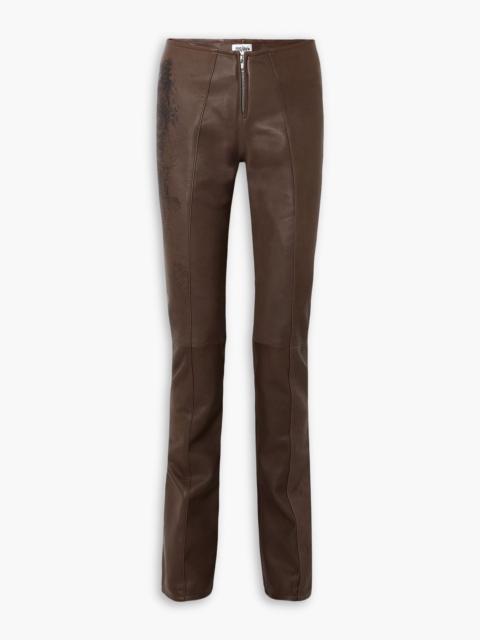 Jean Paul Gaultier Printed leather flared pants