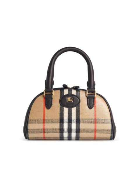 Burberry Burberry 'Bowling' Beige Leather Blend Bag Women